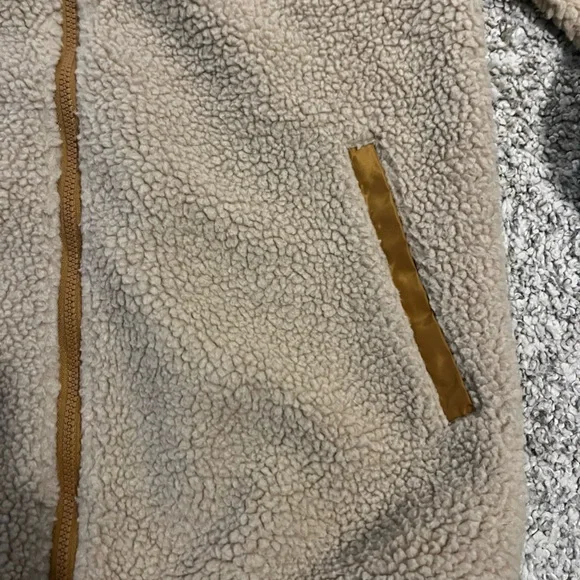 Spyder Tan Sherpa High Pile Full Zip Polyester Jacket Mens Size Large - Picture 4 of 6